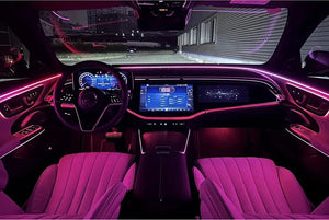 New 64 Colors Ambient Lighting For Mercedes Benz E-Class W214 2024-2025 Dynamic Active Interior LED Ambience Lights Carputech