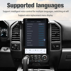 For Ford F250 2017-2022 Car Radio Stereo Carplay Upgrade Tesla Style Screen 14.4" Qualcomm Android Auto GPS Navigation Multimedia Player Carputech