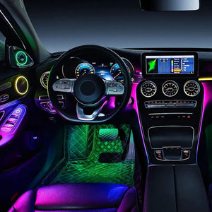 64 Colors Premium Car Interior Ambient Lighting for Mercedes Benz C-class W205/ GLC X253 2015-2021 Dream Color Car Atmosphere Lamp Carputech