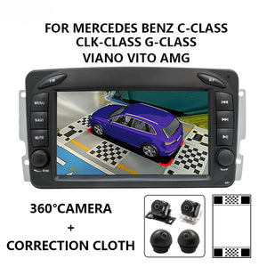 For Mercedes Benz G-Class CLK-Class W463 W203 W209 Viano Vito W639 Qualcomm Car Radio Android 360 ° Camera Player Carplay Carputech