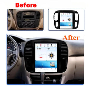 12.1" For Toyota Land Cruiser 1998-2002 Car Radio Headunit Stereo Carplay Upgrade Tesla Style Screen Android Auto GPS Navigation Multimedia Player Carputech