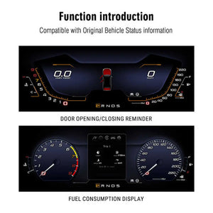 12.3" LCD Digital Dashboard Cluster For Ford Mustang 2012-2023 Car Panel Speedometer Virtual Cockpit Carputech