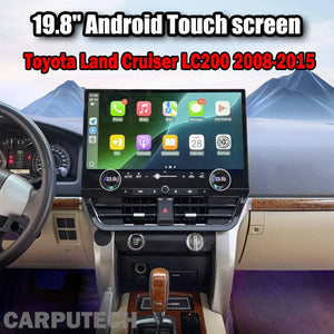 19.8" For Toyota Land Cruiser LC200 2008-2015 Android Navigation Screen Car Radio Multimedia Player Qualcomm Octa-core 360° Panoramic All-in-One Unit Carputech