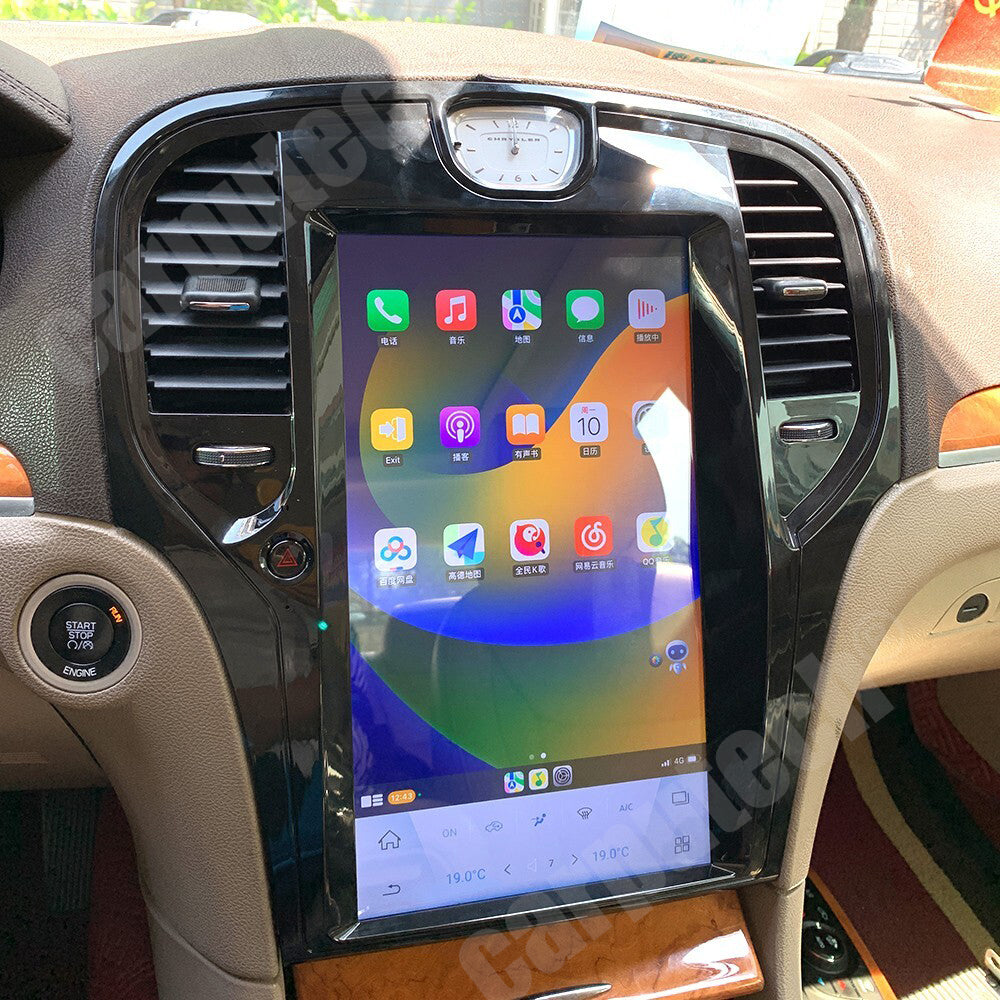 14.4” Tesla-Style Touchscreen for Chrysler 300 / 300C / 300S (2011–2023) | Qualcomm 8-Core | Wireless CarPlay & Android Auto | Built-in GPS | Chrysler-Specific UI