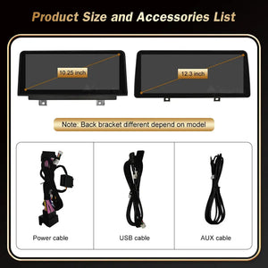 10.25" 12.3'' Wireless Carplay Multimedia Display Touch Screen Android auto Head Unit For BMW X3 F25 X4 F26 2011-2016 CIC NBT Linux system Carputech