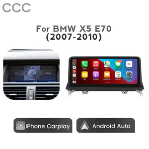 10.25" Wireless Apple CarPlay Android Auto Linux Car Radio Multimedia Screen for BMW X5 X6 E70 E71 F15 F16 2007-2017 Head Unit Video Carputech