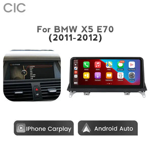 10.25" Wireless Apple CarPlay Android Auto Linux Car Radio Multimedia Screen for BMW X5 X6 E70 E71 F15 F16 2007-2017 Head Unit Video Carputech