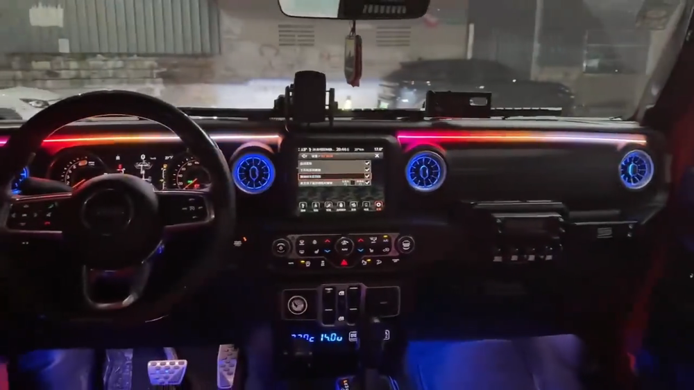 Upgrade Symphony Led Car Interior Ambient Lighting for Jeep Wrangler JL 2018-2024 Atmosphere Strip Accessories Decoration