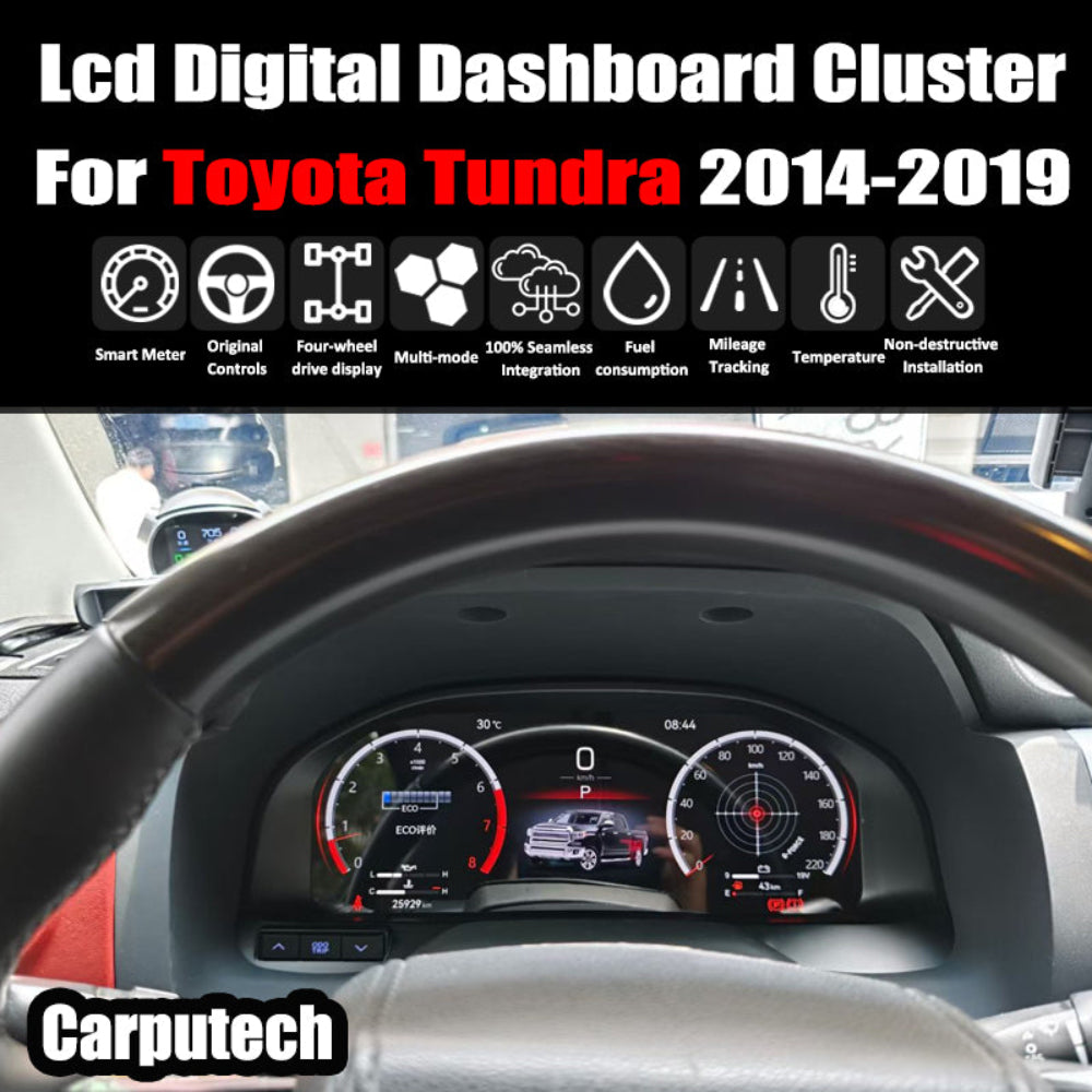 For Toyota Tundra 2014-2019 12.3" LCD Digital Dashboard Cluster Car Panel Speedometer Virtual Cockpit