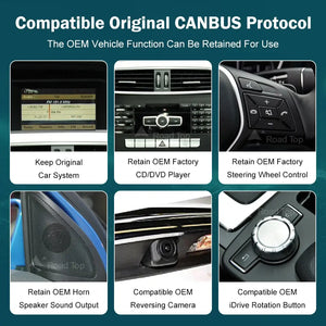 For Mercedes-Benz C Class W204 S204 2007-2015 12.3inch 1920*720 Linux Wireless Apple CarPlay Android Auto Multimedia Display Touch Screen Carputech