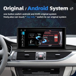 For Audi A6 A6L A7 C7 RS6 RS7 S6 S7 2012-2018 12.3inch Touch Screen Android 13 Car Multimedia Stereo HD 1920*720 BT Carplay GPS Navi Radio Player with Carplay Android Auto Carputech