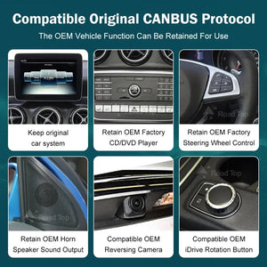 For Mercedes-Benz A B CLA GLA Class W176 W246 2012-2019 12.3inch Wireless Apple CarPlay Android Auto Multimedia Linux Display Screen Carputech