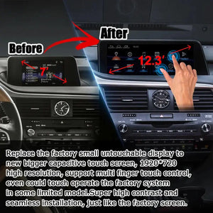 12.3 Inches for Lexus RX RX350 RX450h RX200t 2016-2021 Car Radio Multimedia Player Wireless CarPlay Android Auto Upgrade Android Touch Screen Carputech
