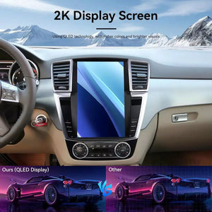 12.1" Qualcomm For Mercedes Benz ML GL W166 X166 2012-2015 Car Radio Stereo Carplay Upgrade Tesla Style Screen Android Auto GPS Navigation Multimedia Player Carputech