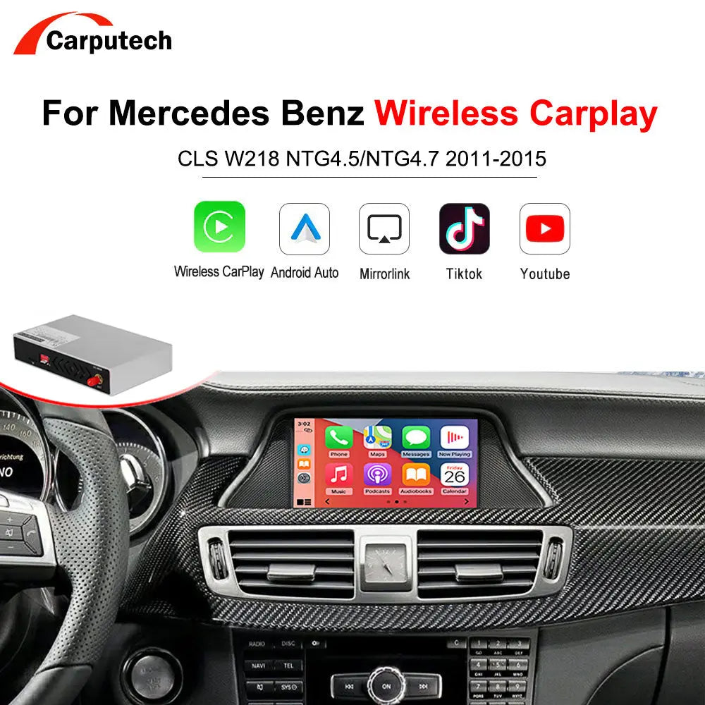 Wireless CarPlay Android Auto for Mercedes Benz CLS W218 NTG4.5/NTG4.7 2011-2015, with Mirror Link AirPlay Car Play Carputech
