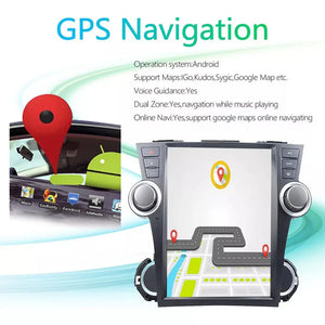 12.1" Qualcomm For Toyota Highlander 2008-2014 Car Radio Stereo Carplay Upgrade Tesla Style Screen Android Auto GPS Navigation Multimedia Player Carputech