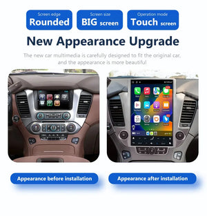 14.4" Qualcomm For GMC Yukon/ Chevrolet Suburban/Tahoe 2014-2020 Car Radio Stereo Carplay Upgrade Tesla Style Screen Android Auto GPS Navigation Multimedia Player Carputech