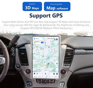 14.4" Qualcomm For GMC Yukon/ Chevrolet Suburban/Tahoe 2014-2020 Car Radio Stereo Carplay Upgrade Tesla Style Screen Android Auto GPS Navigation Multimedia Player Carputech