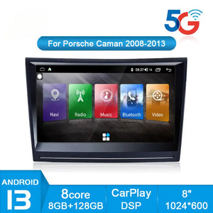 For Porsche Cayman 2008 - 2013 Android 13 Car Multimedia Player Car Radio GPS Navigation Auto Audio DSP Carplay 8 Inch Carputech