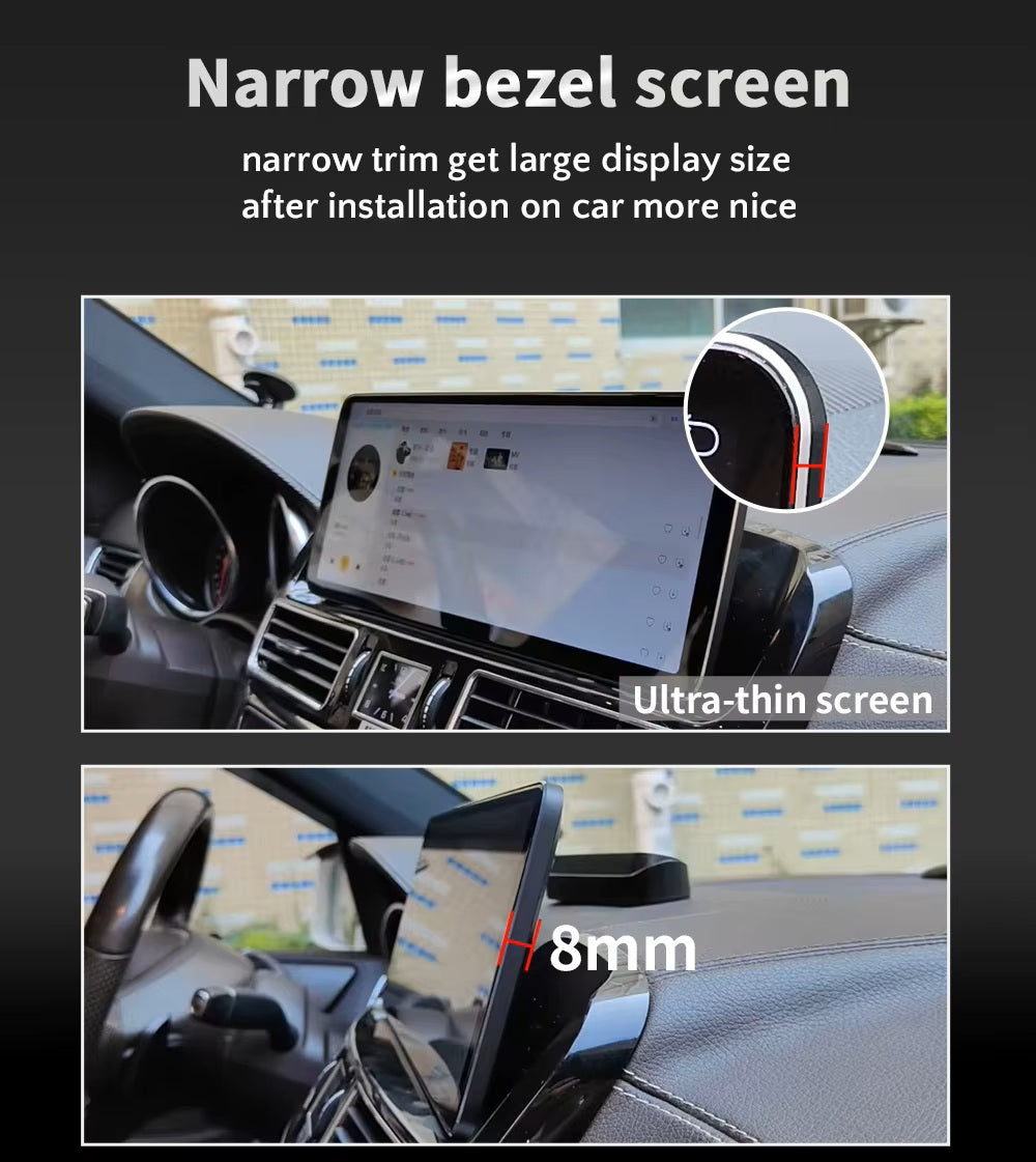 12.8-inch Mercedes-Benz ML/GL 2012-2015 Infotainment System Upgrade: Perfect Fit, Modern Clock Design