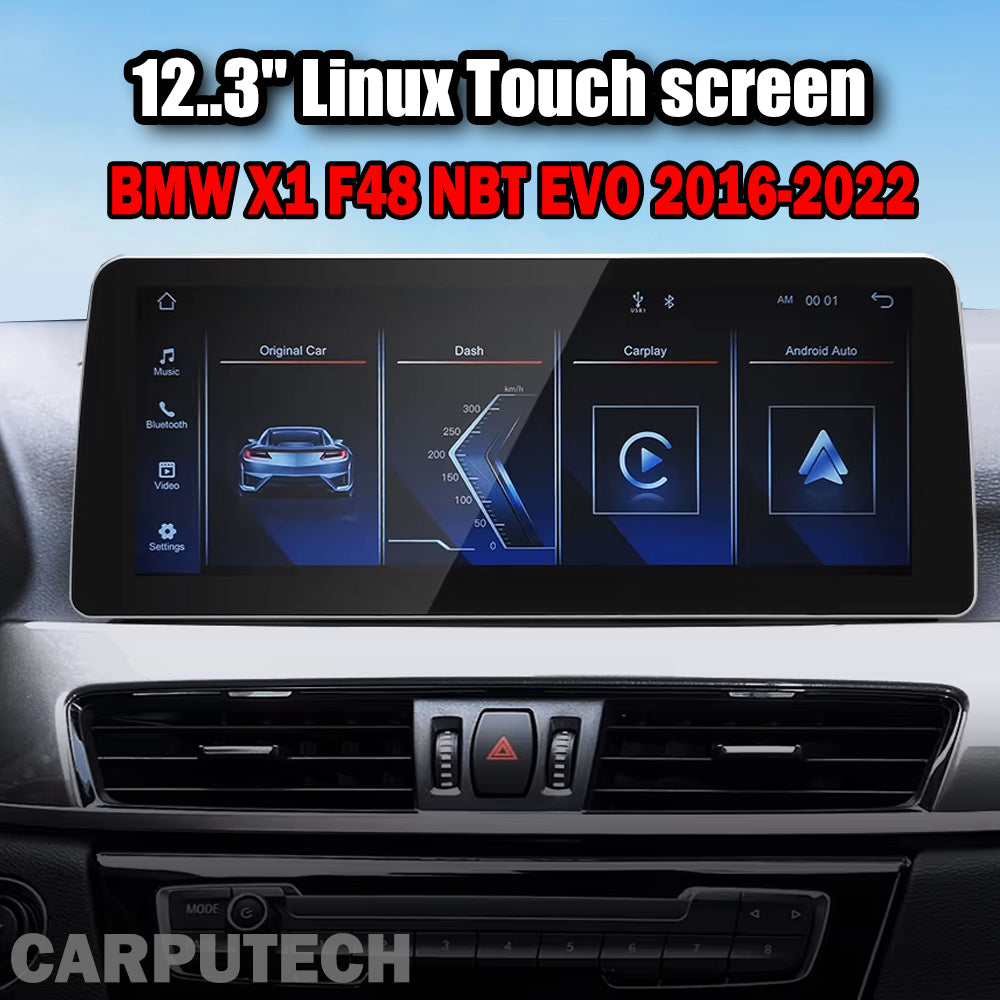 12.3 inch For BMW X1 F48 2016-2022 NBT EVO Linux Infotainment Navigation System Car Multimedia Touch Screen Head Unit Car Radio GPS