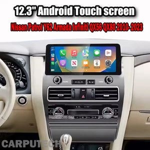 12.3 "Android 14 Nissan Amanda Patrol Y62 Infiniti QX56 QX80 2010-2023 Navigation Screen Car Radio Multimedia Player Carputech