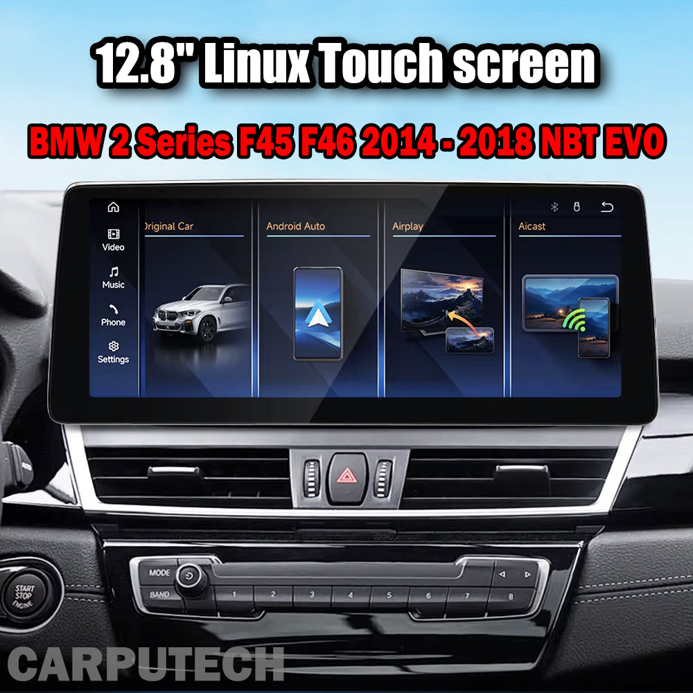 12.8 inch For BMW 2 Series F45 F46 2014 - 2018 NBT EVO Linux Infotainment Navigation System Car Multimedia Touch Screen Head Unit Car Radio GPS
