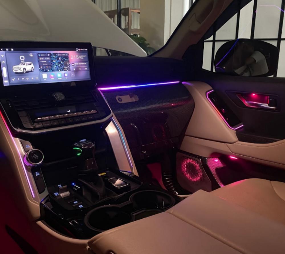 Upgrade 64 Color Symphony Car Interior Ambient Lighting for Toyota Land Cruiser LC300 2022-2025 Trim Decoration Accessories