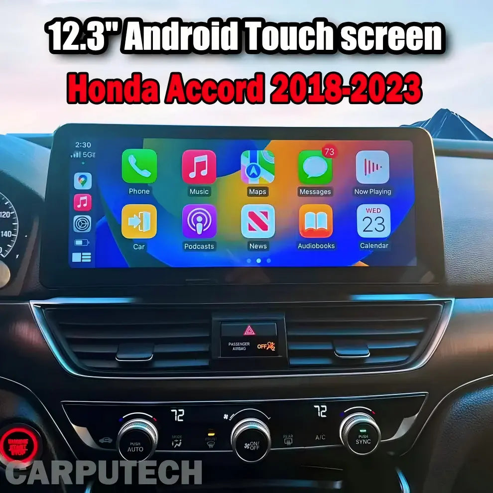 12.3" For Honda Accord 2018-2023 Car Radio Multimedia Player Wireless CarPlay Android Auto Upgrade Android Touch Screen-Dual System!