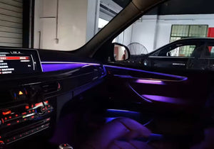 64 Colors Ambient Lighting for BMW X5 X6 F15 F16 2014-2018 Interior Lights LED Door Speaker Cover Accessories Carputech