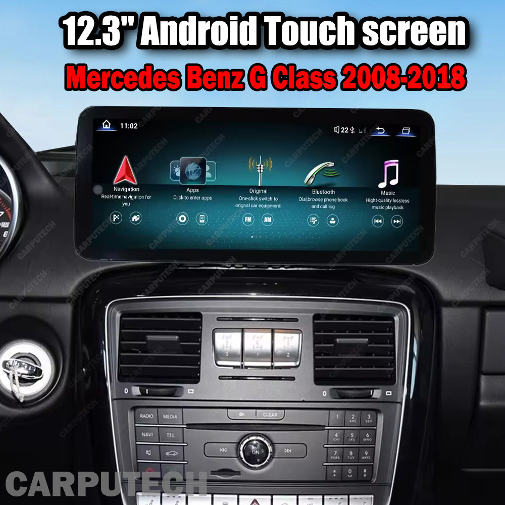 12.3'' For Mercedes Benz G Glass 2008-2018 Android Screen Infotainment Navigation System Car Multimedia Touch Screen Head Unit Car Radio GPS