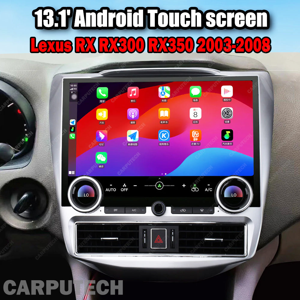 13.1'' For Lexus RX RX300 RX350 2003-2008 Infotainment Navigation System Car Multimedia Touch Screen Head Unit Android14 Car Radio GPS