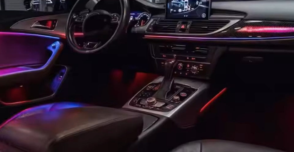 Upgrade 256 Colors Symphony Led Car Interior Ambient Lighting Decoration for Audi A6/S6/RS6 C7 2011-2018 Trim Accessories Carputech