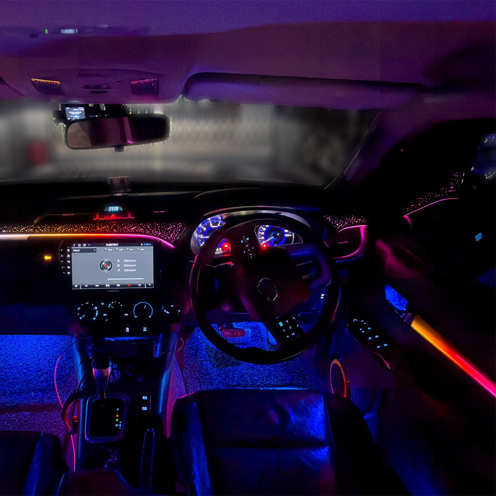 Upgrade RHD/LHD 64 Color Symphony Led Car Interior Ambient Lighting for Toyota Hilux 2015-2024 Trim Accessories Carputech