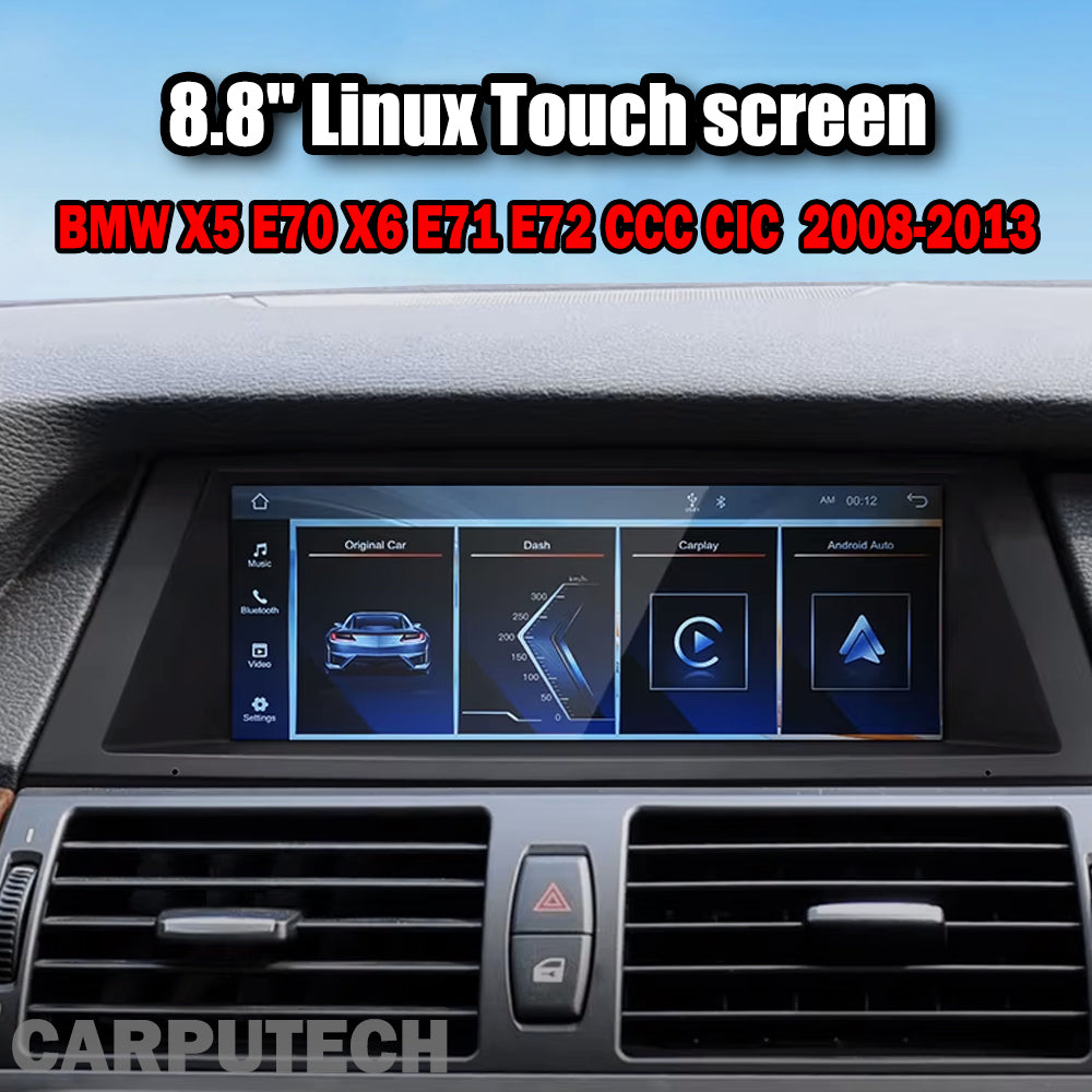 8.8 inch For BMW X5 E70 X6 E71 E72 CCC CIC 2008-2013 Linux Infotainment Navigation System Car Multimedia Touch Screen Head Unit Car Radio GPS