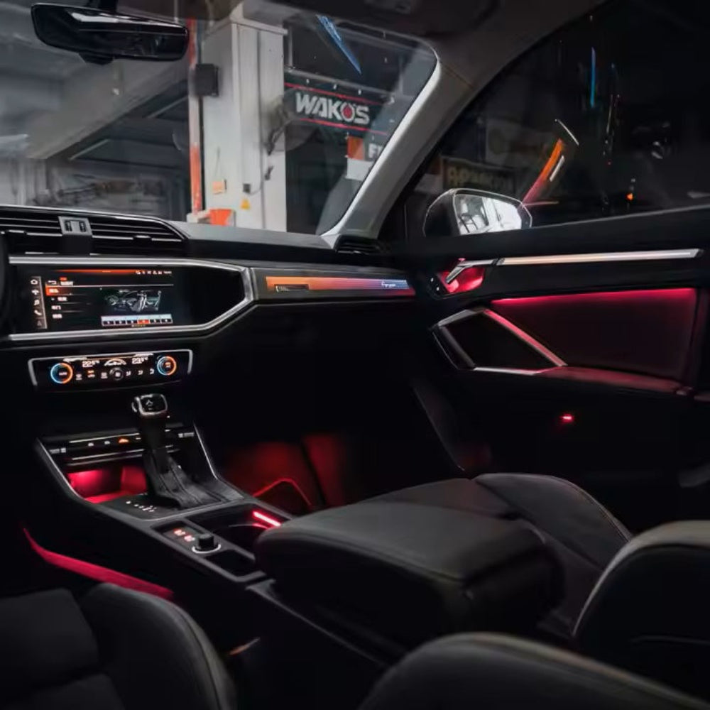 Upgrade 256 Colors Symphony Led Car Interior Ambient Lighting Decoration for Audi Q3 2019-2023 Atmosphere Strip Accessories Carputech