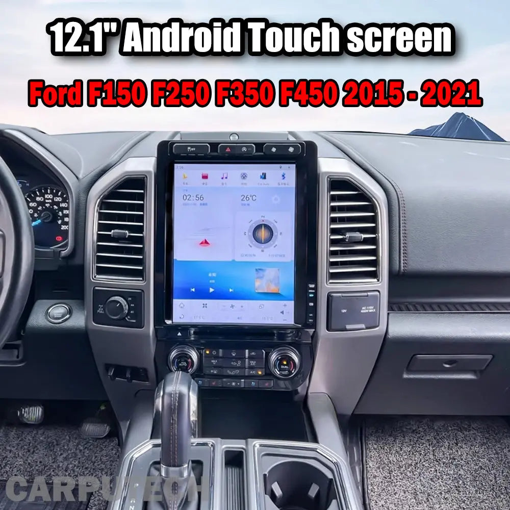 12.1 inch Android For Ford F150 F250 F350 F450 2015 - 2021 Tesla Style Car Radio GPS Navigation Multimedia Player Tape Headunit HD Carputech