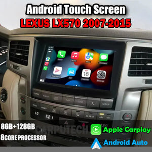 9" For Lexus LX570 2007-2015 Car Radio Multimedia Player Wireless CarPlay Android Auto Upgrade Android Touch Screen Carputech