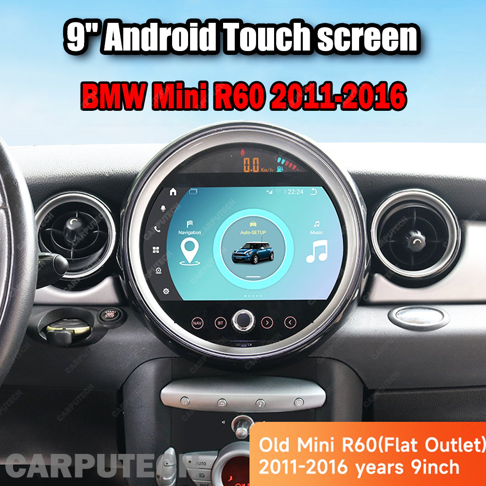 9 '' For BMW Mini R56 R60 2011-2016 Infotainment Navigation System Car Multimedia Touch Screen Head Unit Android Car Radio GPS