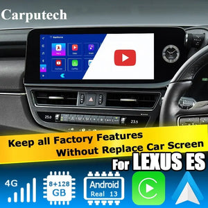 Lexus ES Android13 base Navigation Video Interface box Apple CarPlay & Android Auto Upgrade Module Carputech