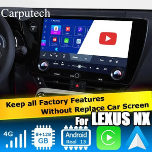 Lexus NX Android13 base Navigation Video Interface box Apple CarPlay & Android Auto Upgrade Module Carputech