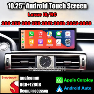 10.25" For Lexus IS/RC 200 250 300 350 200t 300h 2013-2018 Car Radio Multimedia Player Wireless CarPlay Android Auto Upgrade Android Touch Screen Carputech