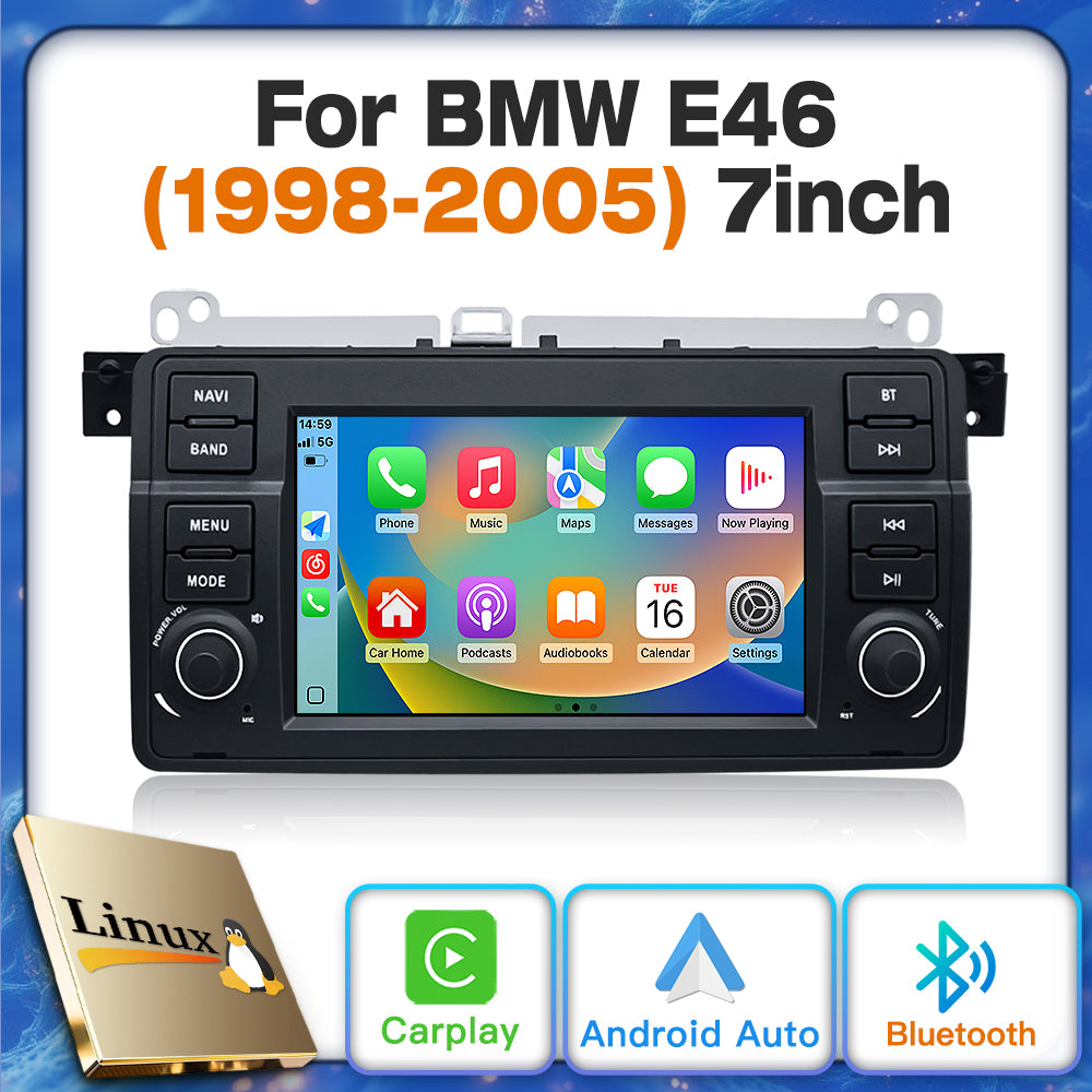 7 inch For BMW 3Series E46 M3 1998-2005 Linux Infotainment Navigation System Car Multimedia Touch Screen Head Unit Car Radio GPS