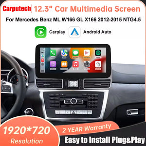 For Mercedes Benz ML GL W166 X166 2012-2015 Linux Car Radio Multimedia Touch Screen Head Unit Wireless Apple CarPlay Android Auto - Carputech