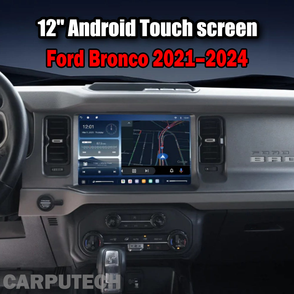 For Ford Bronco 2021–2024 Sync4 Upgrade 8'' to 12'' Screen OEM-Style Replacement Retains Factory System Android Infotainment Navigation System Car Multimedia Touch Screen Head Unit Car Radio