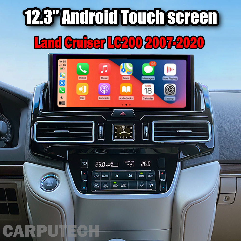12.3'' For Toyota Land Cruiser LC200 2007-2020 Android Screen Infotainment Navigation System Car Multimedia Touch Screen Head Unit Car Radio GPS