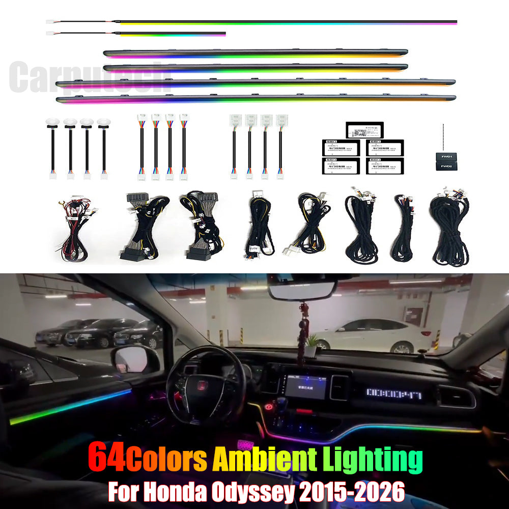 For Honda Odyssey 2015-2026 64 Color Symphony Car Interior Ambient Lighting Trim Decoration Accessories