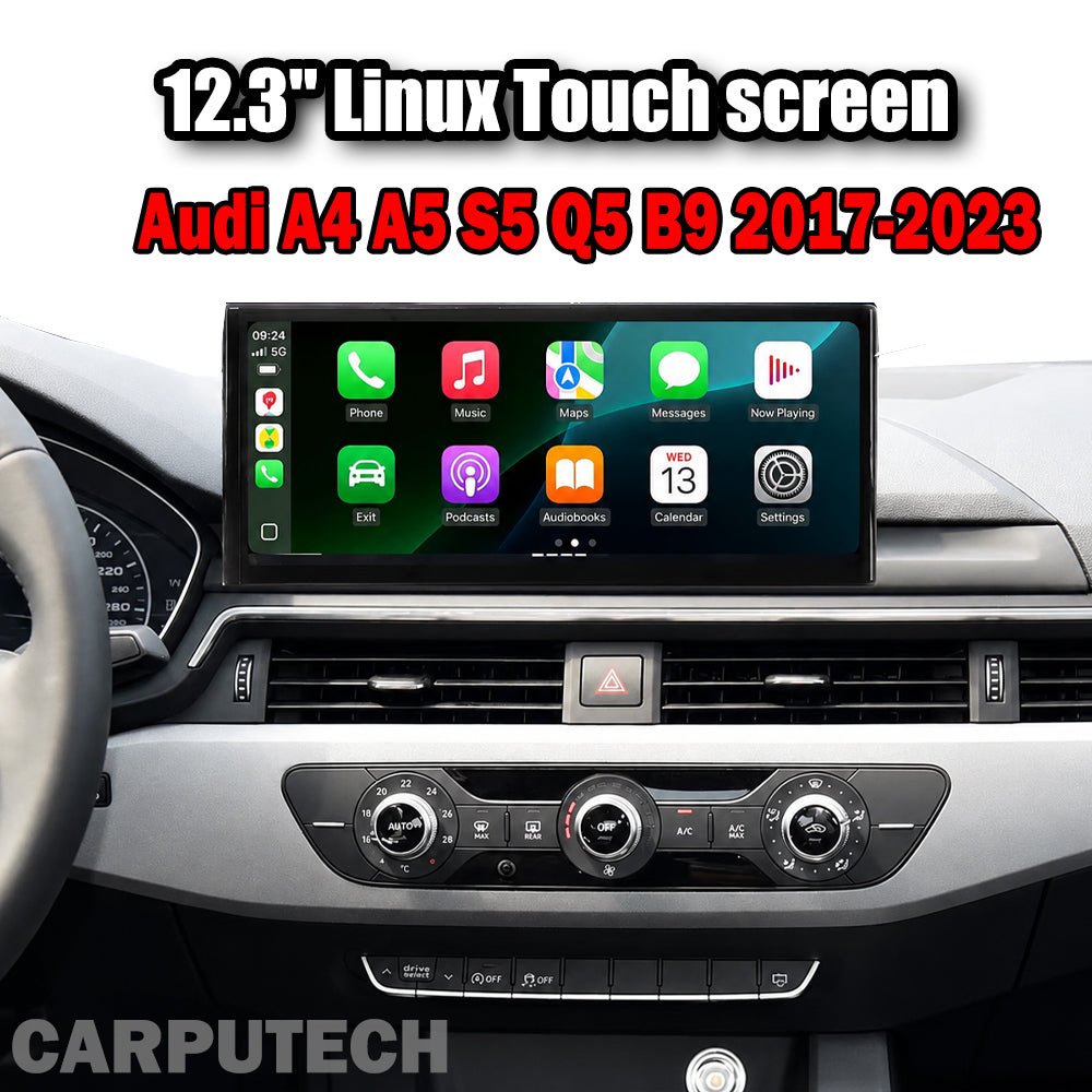12.3 inch For Audi A4 A5 S5 Q5 B9 2017-2023 Linux Infotainment Navigation System Car Multimedia Touch Screen Head Unit Car Radio GPS