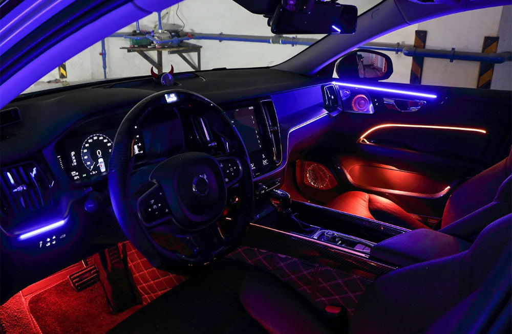 Upgrade 256 Color LED Car Interior Ambient Lighting for Volvo S60/V60 2018-2025 Strip Accessories Decoration
