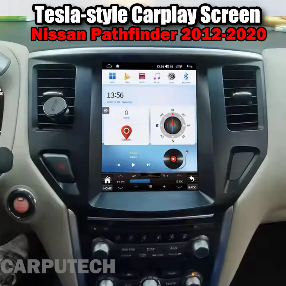 10.4" For Nissan Pathfinder 2012 - 2020 Car Radio Headunit Stereo Carplay Upgrade Tesla Style Screen Android Auto GPS Navigation Multimedia Player Carputech